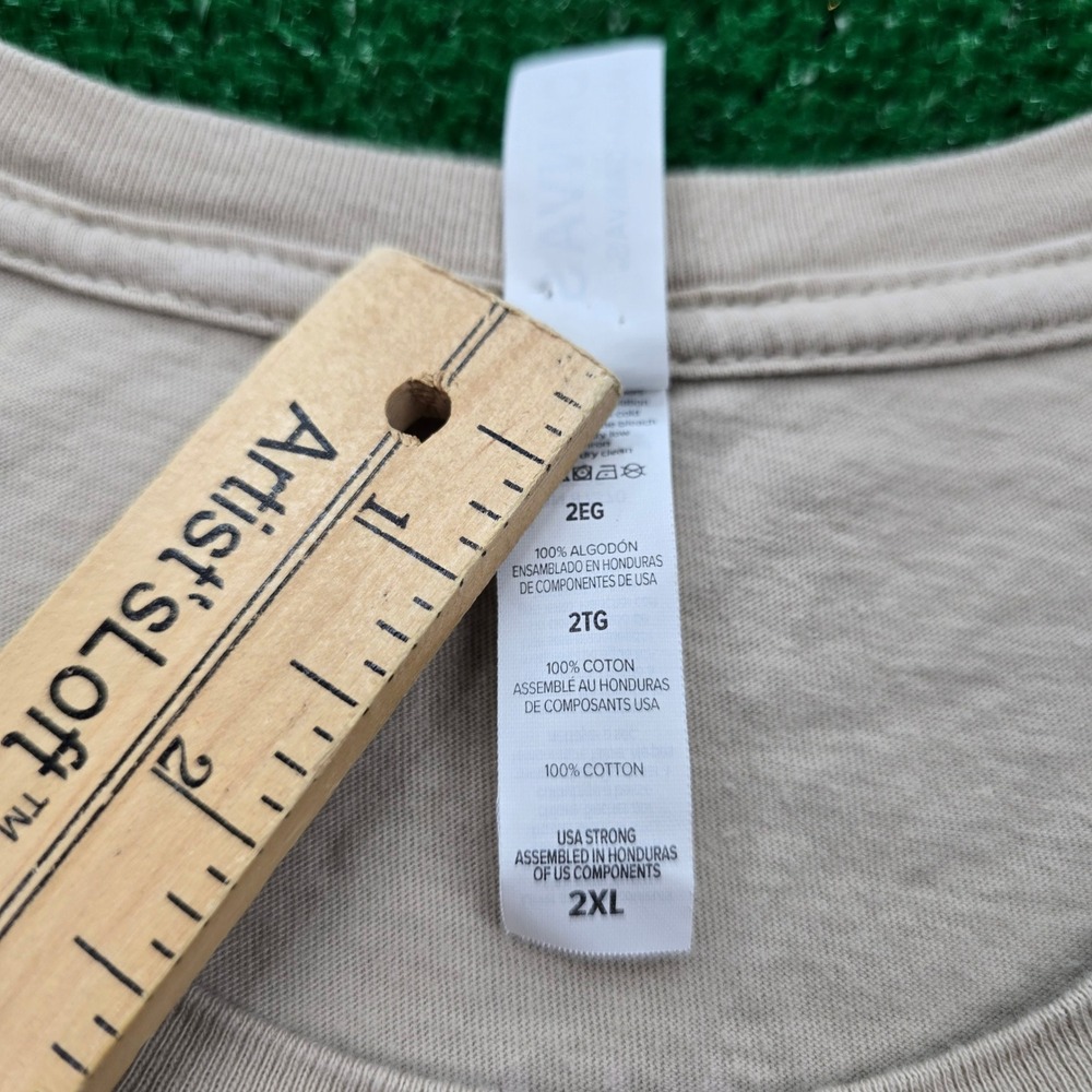 Dux Tshirt‎ Mens 2XL Beige Tan Graphic Duck Box Back Print Casual Tee Outdoors - Picture 8 of 8